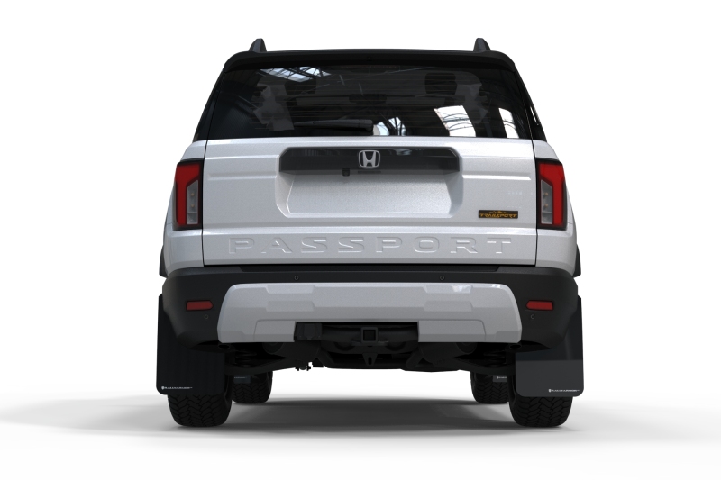 Honda Passport Mud Flaps - Rally Armor - UR, White Logo - Black - 2026+